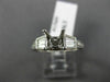 0.76CT ROUND & BAGUETTE DIAMOND 14K 2 TONE GOLD SEMI MOUNT ENGAGEMENT RING #1560