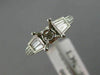 0.76CT ROUND & BAGUETTE DIAMOND 14K 2 TONE GOLD SEMI MOUNT ENGAGEMENT RING #1560