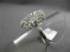 ANTIQUE LARGE 1.05CT DIAMOND 18KT WHITE GOLD 3D SUNFLOWER FUN COCKTAIL RING