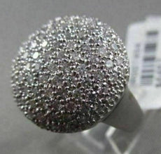 ANTIQUE 18KT WIDE ROUND MICRO PAVE 2.07CT DIAMOND WHITE GOLD RING JUST BEAUTIFUL