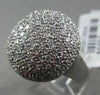 ANTIQUE 18KT WIDE ROUND MICRO PAVE 2.07CT DIAMOND WHITE GOLD RING JUST BEAUTIFUL
