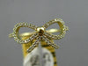 ESTATE WIDE .25CT ROUND DIAMOND 14KT YELLOW GOLD 3D OPEN BOWTIE FUN LOVE RING