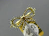 ESTATE WIDE .25CT ROUND DIAMOND 14KT YELLOW GOLD 3D OPEN BOWTIE FUN LOVE RING