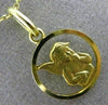 ESTATE 14KT YELLOW GOLD CIRCULAR 3D HANDCRAFTED ANGEL PENDANT & CHAIN #25016