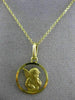 ESTATE 14KT YELLOW GOLD CIRCULAR 3D HANDCRAFTED ANGEL PENDANT & CHAIN #25016