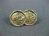 ANTIQUE LARGE 14K YELLOW GOLD OCTAGON HANDCRAFTED DOUBLE SIDED CUFF LINKS #21213