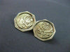ANTIQUE LARGE 14K YELLOW GOLD OCTAGON HANDCRAFTED DOUBLE SIDED CUFF LINKS #21213