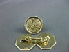 ANTIQUE LARGE 14K YELLOW GOLD OCTAGON HANDCRAFTED DOUBLE SIDED CUFF LINKS #21213