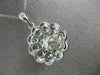 ESTATE LARGE .20CT DIAMOND & SOUTH SEA PEARL 14KT WHITE GOLD FLOWER DROP PENDANT