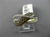 0.59CT WHITE & CHOCOLATE FANCY DIAMOND 14KT YELLOW & BLACK GOLD CRISS CROSS RING