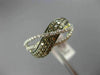 0.59CT WHITE & CHOCOLATE FANCY DIAMOND 14KT YELLOW & BLACK GOLD CRISS CROSS RING