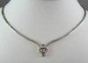 ANTIQUE 1.10CT 18K DIAMOND FLOWER DIAMOND BY THE YARD WHITE GOLD NECKLACE F VVS