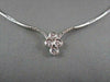 ANTIQUE 1.10CT 18K DIAMOND FLOWER DIAMOND BY THE YARD WHITE GOLD NECKLACE F VVS