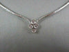 ANTIQUE 1.10CT 18K DIAMOND FLOWER DIAMOND BY THE YARD WHITE GOLD NECKLACE F VVS