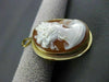 ANTIQUE LARGE 18KT YELLOW GOLD FILIGREE LADY SHELL CAMEO PENDANT & BROOCH #19491