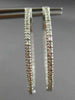 ESTATE .72CT DIAMOND 14K WHITE GOLD OVAL DOUBLE SIDED FILIGREE HOOP EARRINGS