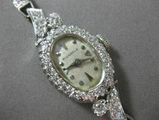 ANTIQUE 1.76CT OLD MINE DIAMOND 14K WHITE GOLD OVAL MICHAELS WATCH PRETTY #20475