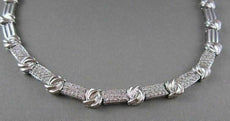 ANTIQUE WIDE 2.0CTW 14KT WHITE FLAT DIAMOND NECKLACE