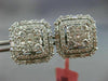 LARGE 2.40CT ROUND BAGUETTE & PRINCESS DIAMOND 18KT WHITE GOLD 3D STUD EARRINGS