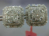 LARGE 2.40CT ROUND BAGUETTE & PRINCESS DIAMOND 18KT WHITE GOLD 3D STUD EARRINGS