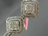 LARGE 2.40CT ROUND BAGUETTE & PRINCESS DIAMOND 18KT WHITE GOLD 3D STUD EARRINGS