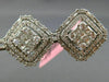 LARGE 2.40CT ROUND BAGUETTE & PRINCESS DIAMOND 18KT WHITE GOLD 3D STUD EARRINGS