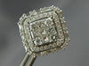 LARGE 2.40CT ROUND BAGUETTE & PRINCESS DIAMOND 18KT WHITE GOLD 3D STUD EARRINGS