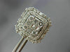 LARGE 2.40CT ROUND BAGUETTE & PRINCESS DIAMOND 18KT WHITE GOLD 3D STUD EARRINGS