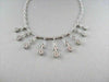 ANTIQUE 2.0CT DIAMOND 18KT WHITE GOLD DROP MULTI FLOWER ETOILE NECKLACE 17" LONG