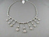 ANTIQUE 2.0CT DIAMOND 18KT WHITE GOLD DROP MULTI FLOWER ETOILE NECKLACE 17" LONG