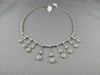ANTIQUE 2.0CT DIAMOND 18KT WHITE GOLD DROP MULTI FLOWER ETOILE NECKLACE 17" LONG