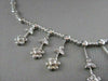 ANTIQUE 2.0CT DIAMOND 18KT WHITE GOLD DROP MULTI FLOWER ETOILE NECKLACE 17" LONG