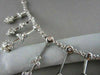 ANTIQUE 2.0CT DIAMOND 18KT WHITE GOLD DROP MULTI FLOWER ETOILE NECKLACE 17" LONG