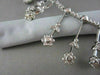 ANTIQUE 2.0CT DIAMOND 18KT WHITE GOLD DROP MULTI FLOWER ETOILE NECKLACE 17" LONG