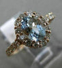 1.12CT DIAMOND & AAA AQUAMARINE 14KT ROSE GOLD OVAL HALO CLASSIC ENGAGEMENT RING