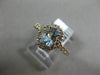 1.12CT DIAMOND & AAA AQUAMARINE 14KT ROSE GOLD OVAL HALO CLASSIC ENGAGEMENT RING
