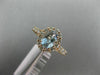 1.12CT DIAMOND & AAA AQUAMARINE 14KT ROSE GOLD OVAL HALO CLASSIC ENGAGEMENT RING