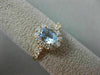 1.12CT DIAMOND & AAA AQUAMARINE 14KT ROSE GOLD OVAL HALO CLASSIC ENGAGEMENT RING