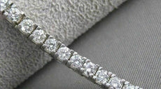 ANTIQUE 3.40CT DIAMOND 14K WHITE GOLD MODERN RECTANGLE BRACELET 7" F/G VVS #1495
