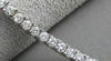 ANTIQUE 3.40CT DIAMOND 14K WHITE GOLD MODERN RECTANGLE BRACELET 7" F/G VVS #1495