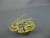ANTIQUE LARGE OLD MINE DIAMOND & SAPPHIRE 18K YELLOW GOLD PIN / PENDANT #20615