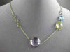 ANTIQUE EXTRA LONG 55.0C MULTI FACET & GEM BY THE YARD 14KT YELLOW GOLD NECKLACE
