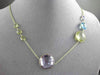 ANTIQUE EXTRA LONG 55.0C MULTI FACET & GEM BY THE YARD 14KT YELLOW GOLD NECKLACE