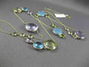 ANTIQUE EXTRA LONG 55.0C MULTI FACET & GEM BY THE YARD 14KT YELLOW GOLD NECKLACE