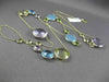 ANTIQUE EXTRA LONG 55.0C MULTI FACET & GEM BY THE YARD 14KT YELLOW GOLD NECKLACE