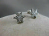 ANTIQUE .50CTW DIAMOND STAR CLUSTER 14K WHITE GOLD POST EARRINGS FG VVS/VS #5272