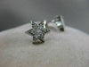 ANTIQUE .50CTW DIAMOND STAR CLUSTER 14K WHITE GOLD POST EARRINGS FG VVS/VS #5272