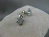ANTIQUE .50CTW DIAMOND STAR CLUSTER 14K WHITE GOLD POST EARRINGS FG VVS/VS #5272