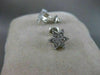 ANTIQUE .50CTW DIAMOND STAR CLUSTER 14K WHITE GOLD POST EARRINGS FG VVS/VS #5272