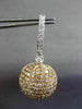 ANTIQUE 5.16CT DIAMOND 18KT TWO TONE GOLD FILIGREE DOUBLE SIDED HANGING EARRINGS